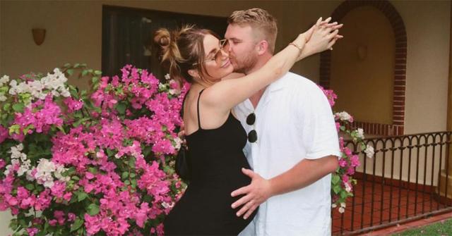 Aspyn Ovard and Parker Ferris on their babymoon in March.