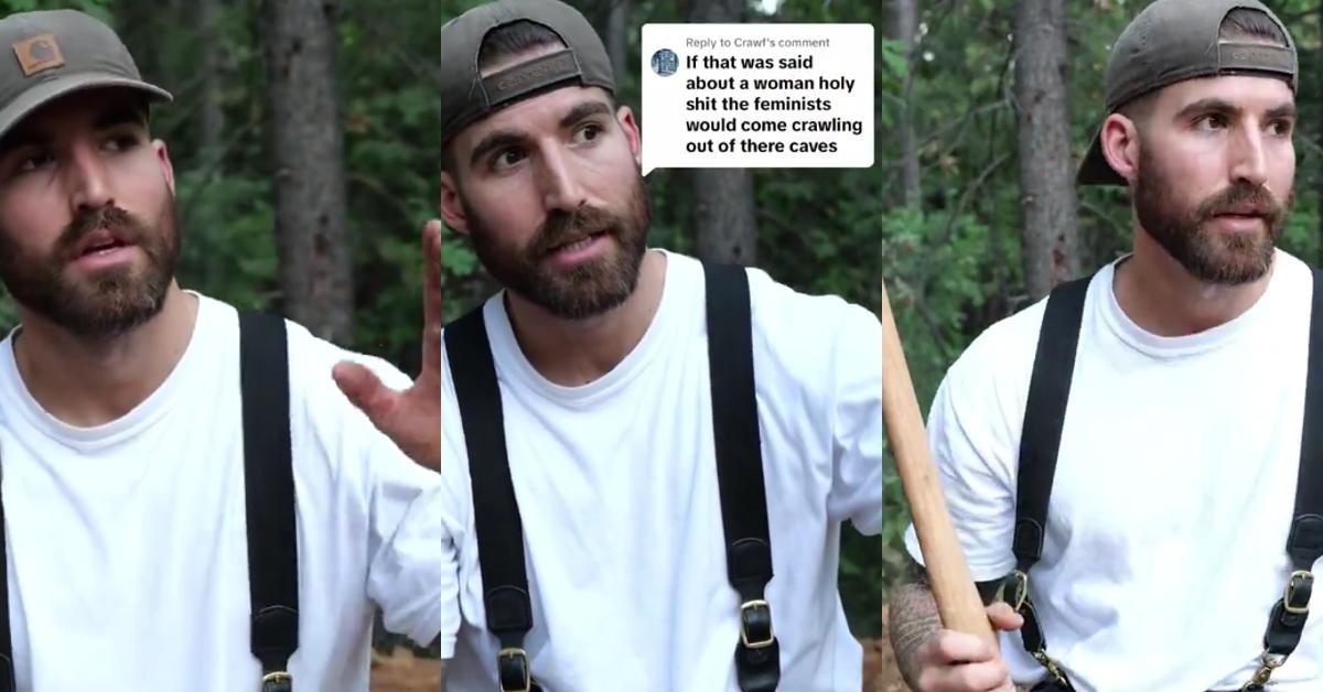 Hot Wood Chopping Guy Defends Women