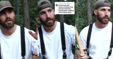 Hot Wood Chopping Guy Defends Women