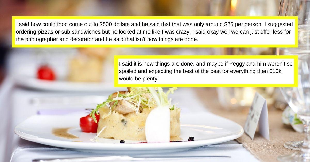 wedding food reddit text overlay