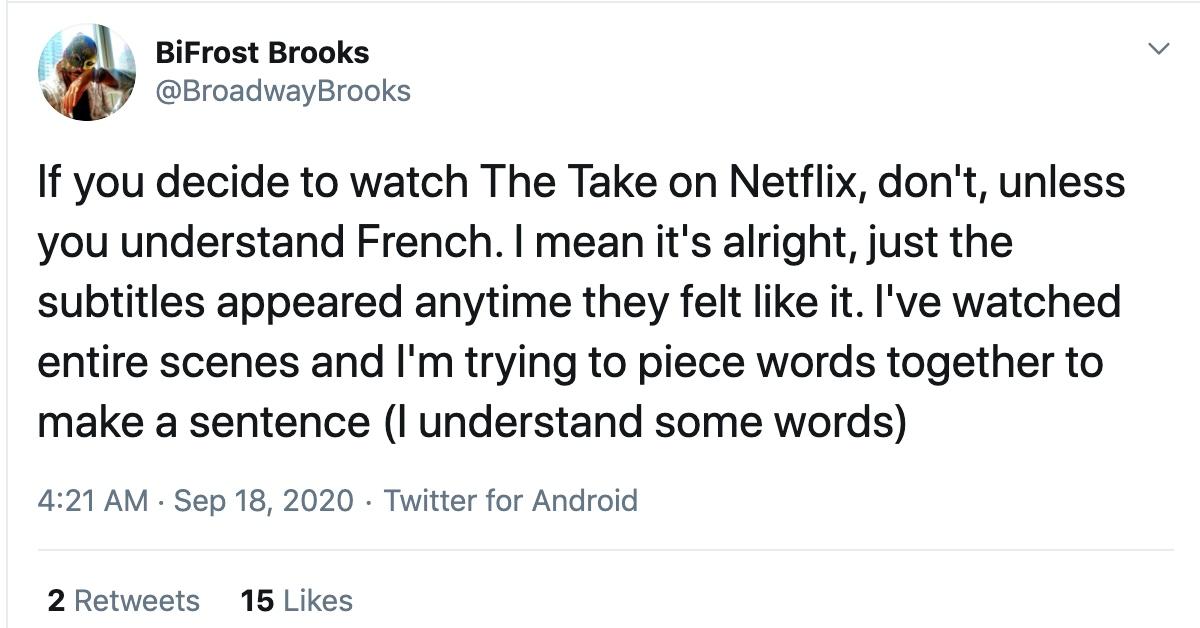 the take netflix subtitles