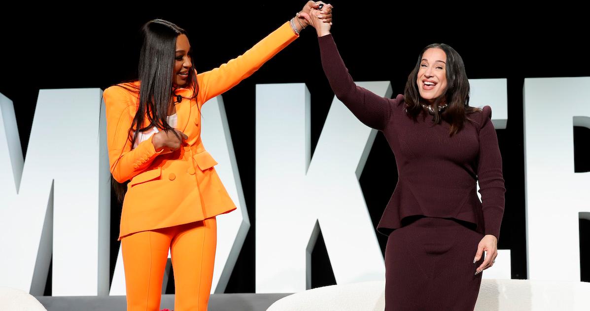 Cari Champion and Dany Garcia on stage at The 2024 MAKERS Conference on Feb. 28, 2024 