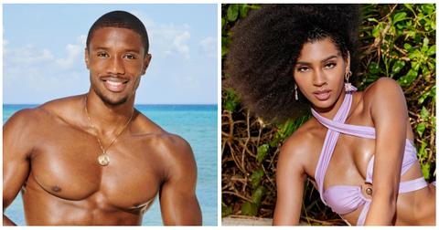 Nigel Jones and Christine Obanor pose for their official 'Perfect Match' Season 2 portraits.