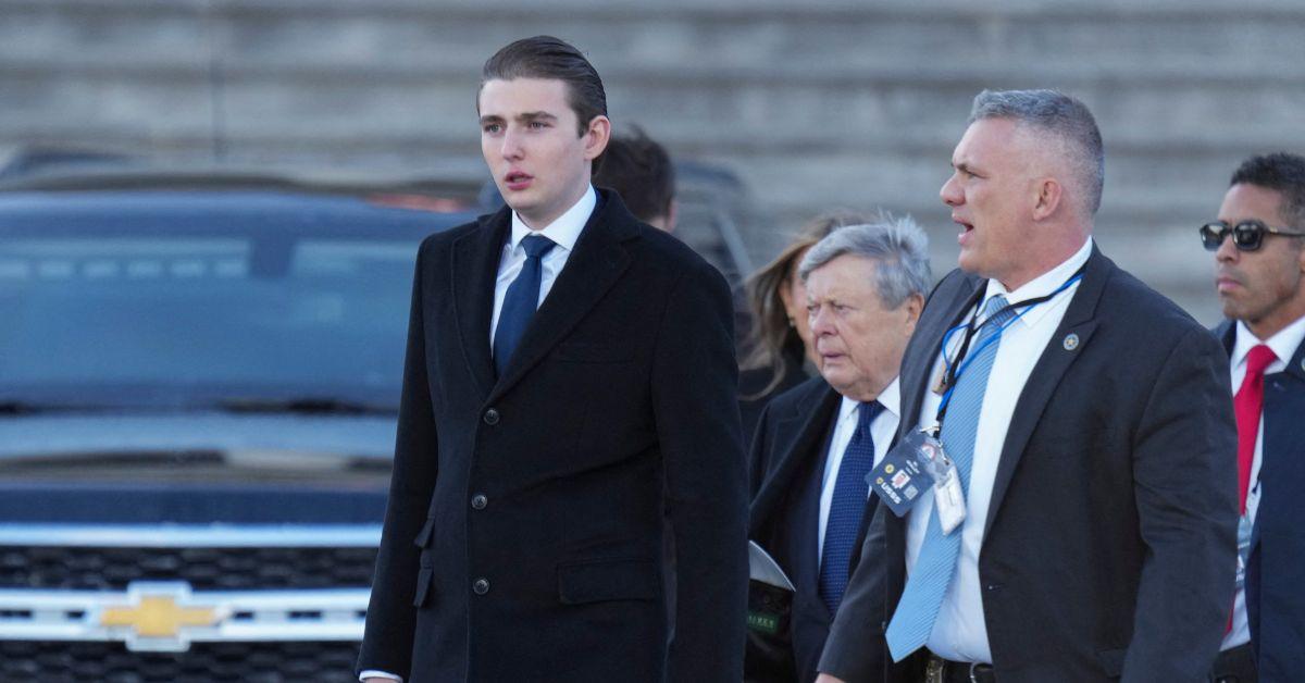 Barron Trump at his father's swearing in ceremony.