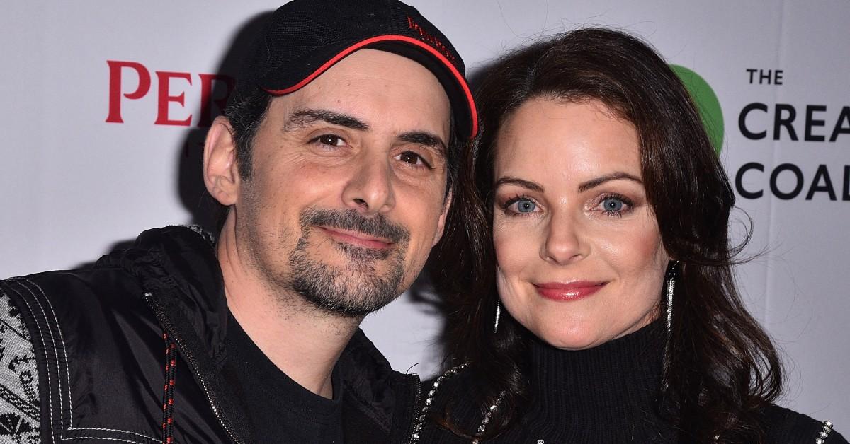 Brad Paisley attending a premiere with his wife