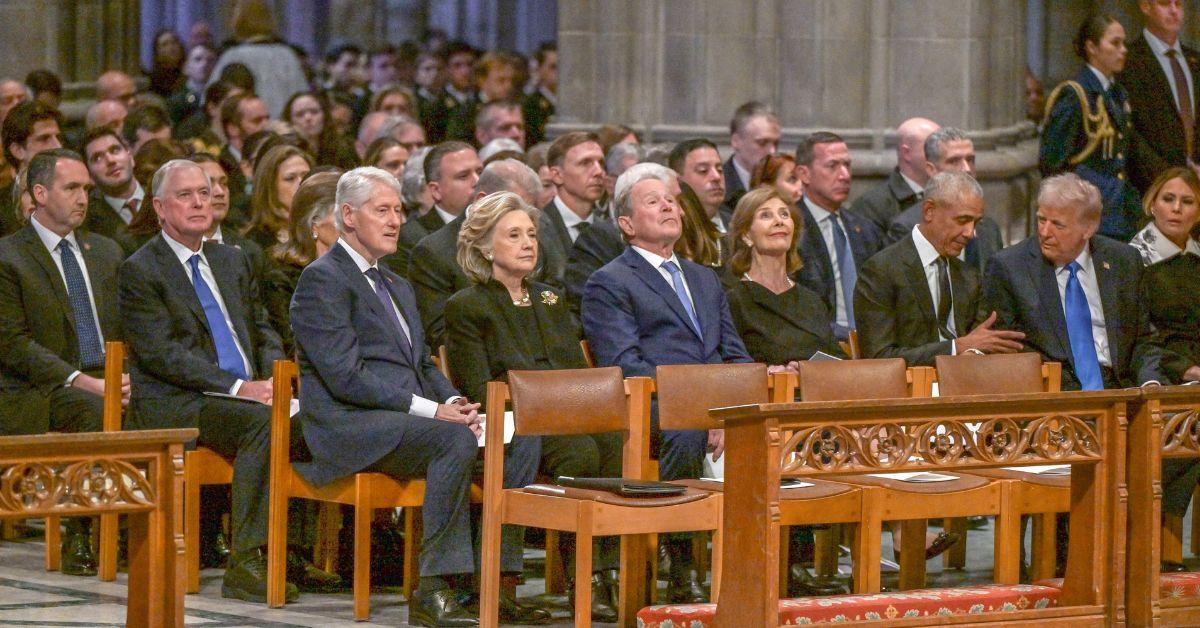 The former presidents and first ladies at Jimmy Carter's funeral. 