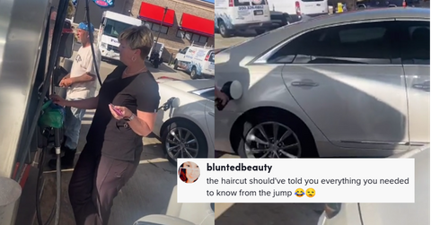 Karen Cuts off Gas Station