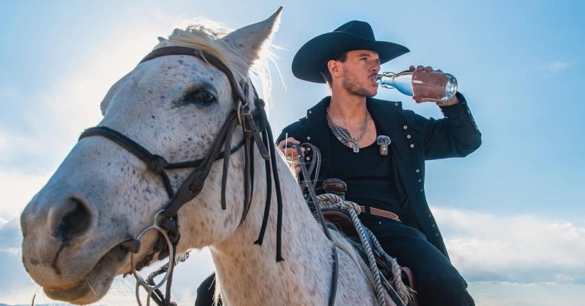 Whistlindiesel on a horse in the desert.