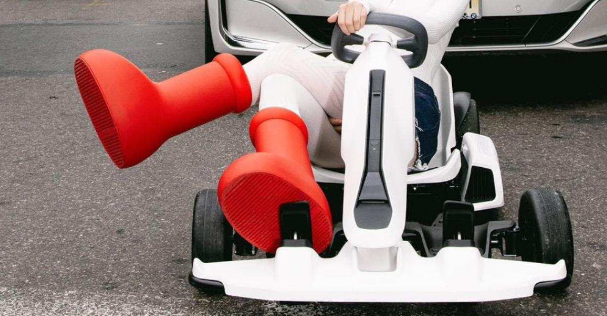 The internet's obsessed with these big red boots