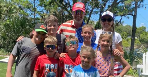 Pete Hegseth with all of his kids on July 4, 2024.