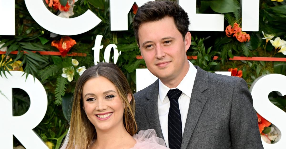 Billie Lourd and husband Austen Rydell attend the 'Ticket to Paradise' premiere.