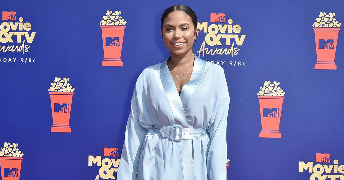 Cheyenne Floyd in a blue dress at the MTV Movie and TV Awards in 2019. 