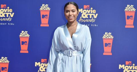 Cheyenne Floyd in a blue dress at the MTV Movie and TV Awards in 2019.