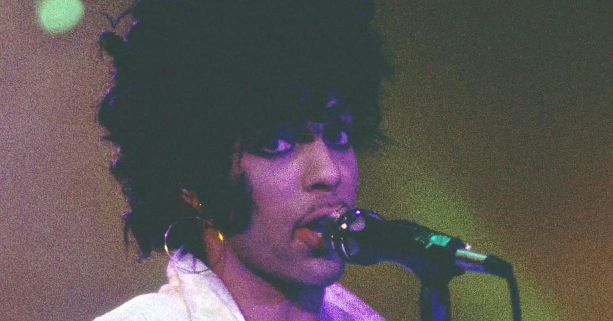 Prince peforming in an old photo