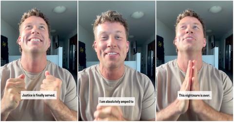 Clayton Echard learns the woman who sued him was indicted.