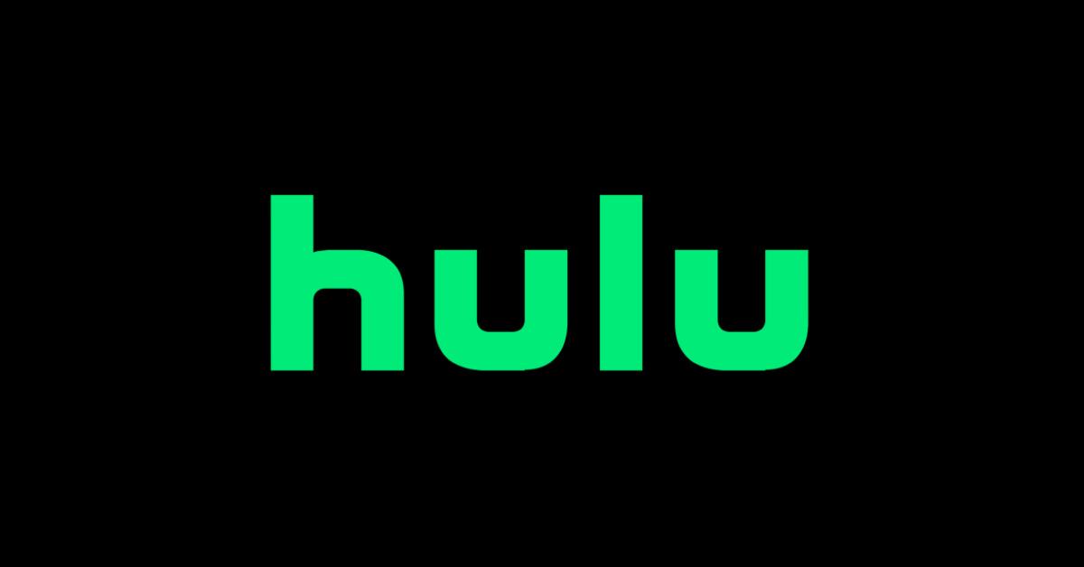 Hulu logo on a black screen. 