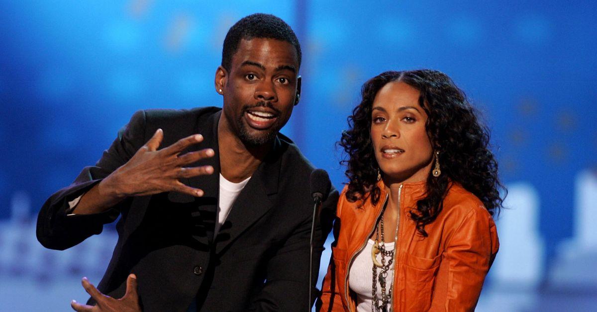 Chris Rock and Jada Pinkett Smith at an awards ceremony.