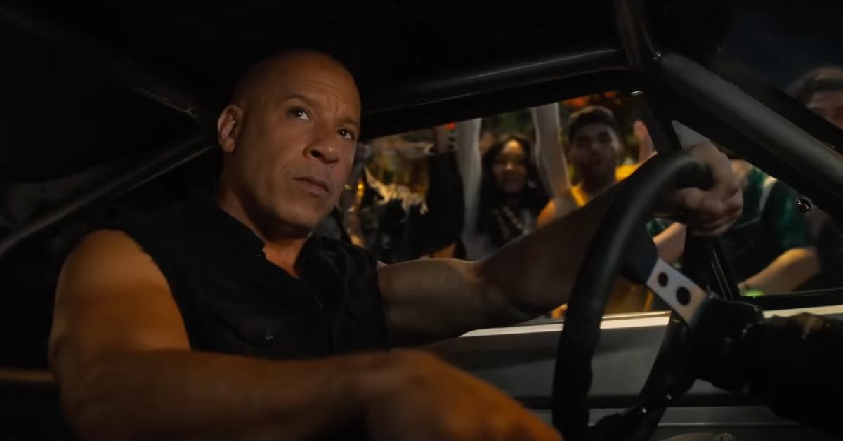 Dom (Vin Diesel) driving a car in 'Fast X' 