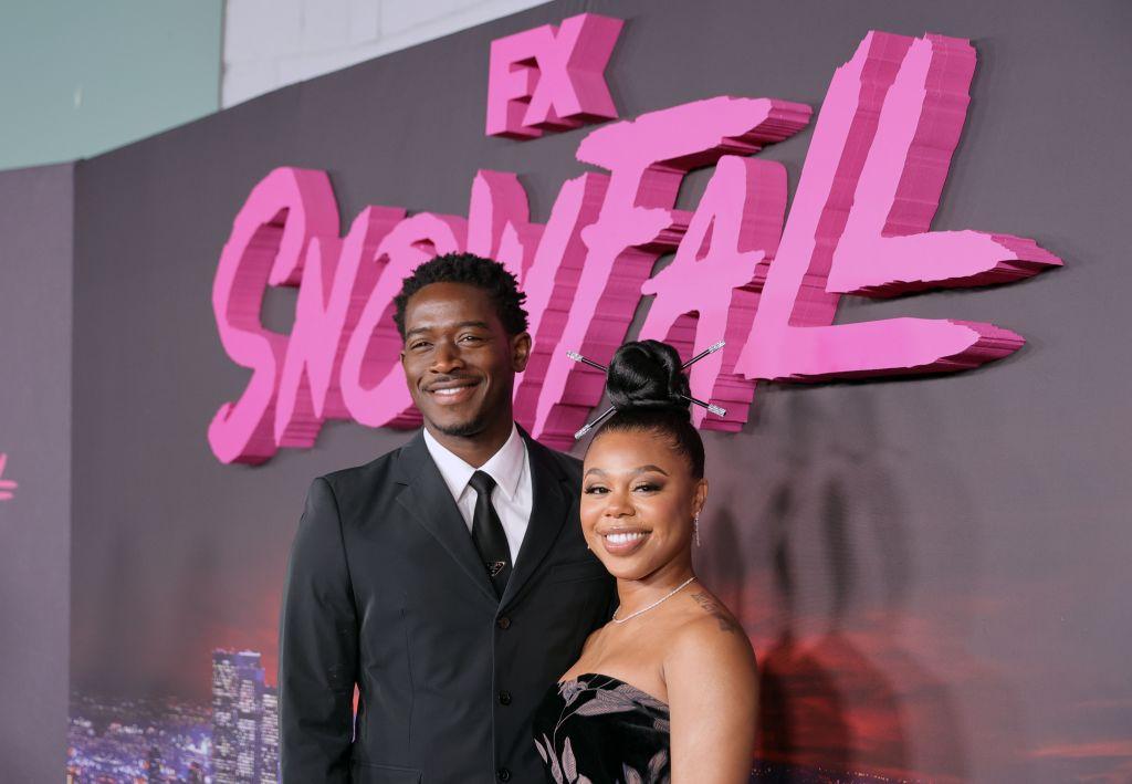 Damson Idris and Gail Bean attend FX's 'Snowfall' Season 5 Premiere