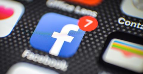 A Facebook app logo with notifications on it.