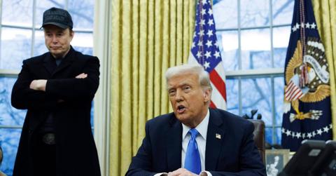 Elon Musk and Donald Trump in the Oval Office.