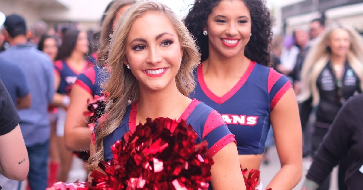 Cheerleaders at Formula 1 performing