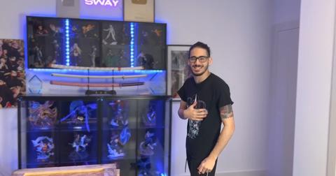 'Fortnite' esports pro FaZe Sway showing his collection in a video.