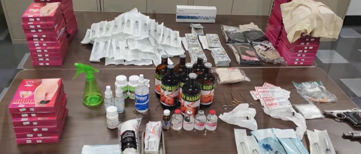 Evidence collected at Butt Lady's home.