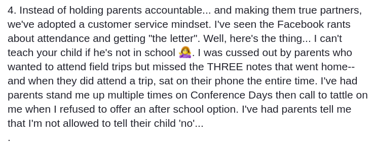 Viral post of teacher going on an unfiltered rant after quitting her job.