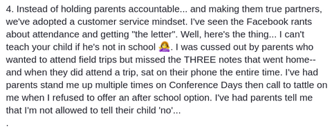 Viral post of teacher going on an unfiltered rant after quitting her job.