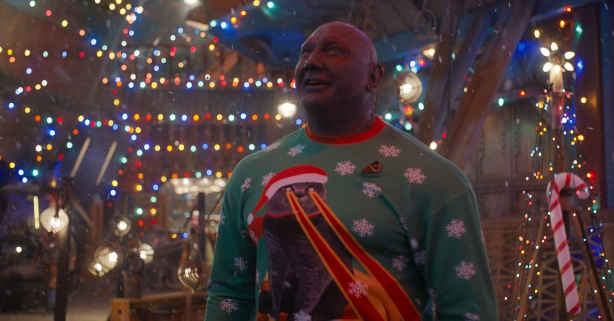 Dave Bautista as Drax in Marvel Studios' 'Guardians of the Galaxy Holiday Special' 