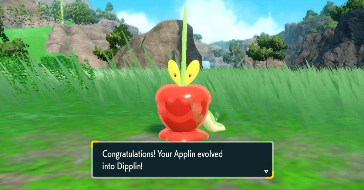 A Dipplin in Pokémon Scarlet and Violet.