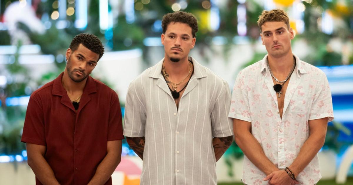 (l-r): Jeremiah Brown, Jose “Pepe” Garcia-Gonzalez, Austin Shepard on 'Love Island USA'