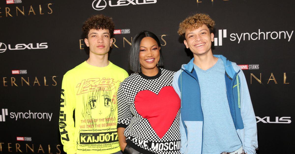 (l-r): Jaid Nilon, Garcelle Beauvais, and Jax Nilon