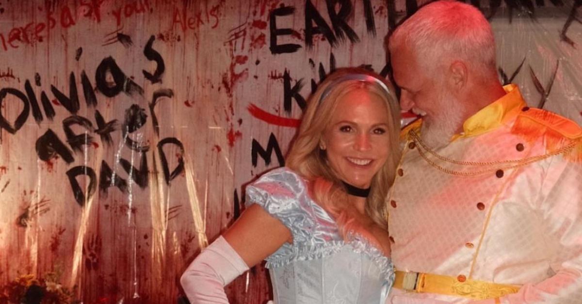 Barbara Alyn Woods and Mark Anderson in Halloween costumes