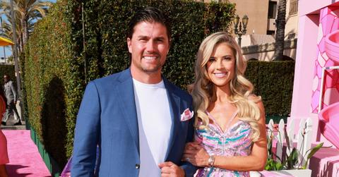 Josh Hall and Christina Hall attend the world premiere of "Barbie" at Shrine Auditorium and Expo Hall on July 09, 2023 in Los Angeles, California. (Photo by Matt Winkelmeyer/GA/The Hollywood Reporter via Getty Images)