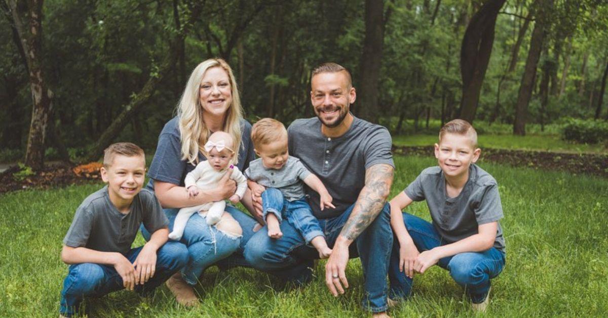 Vicki's daughter, son-in-law, and grandkids