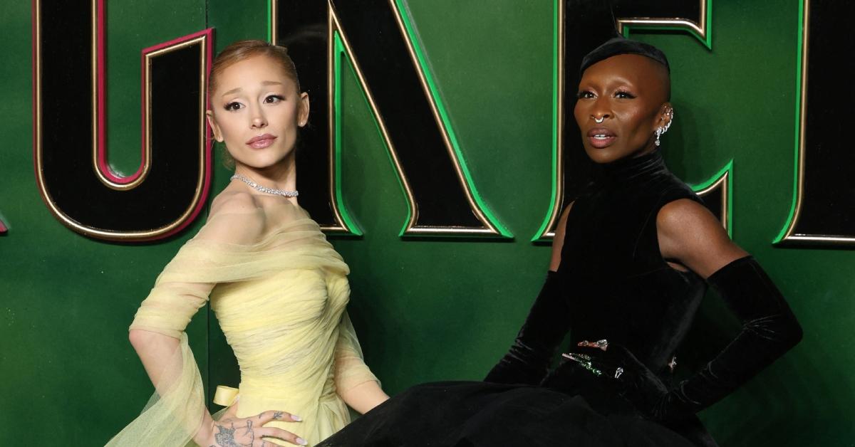 (l-r): Ariana Grande and Cynthia Erivo at the 'Wicked' premiere