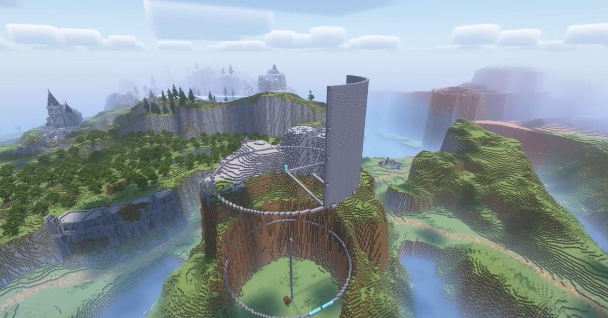 Someone is building the entire 'Breath Of The Wild' map in 'Minecraft