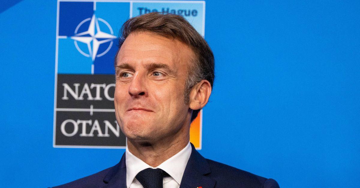 Emmanuel Macron at the 2025 NATO Summit.