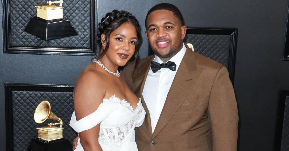 (l-r): Chanel Thierry and DJ Mustard at the Grammys.