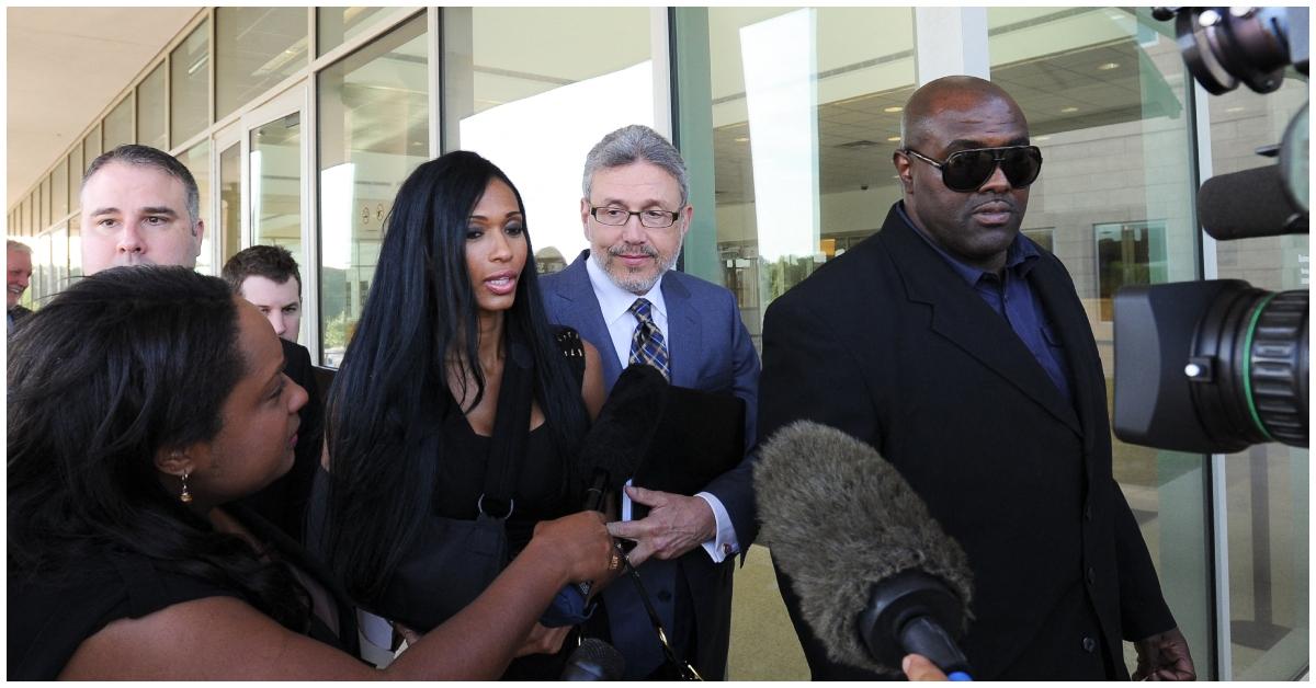 Pilar Sanders in court during her divorce from Deion Sanders