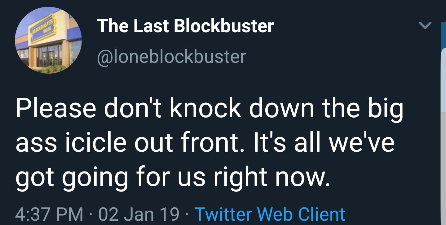 last blockbuster tweet