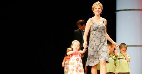 Kate Gosselin and her children attend the Discovery Upfront event on April 23, 2008 in New York City.