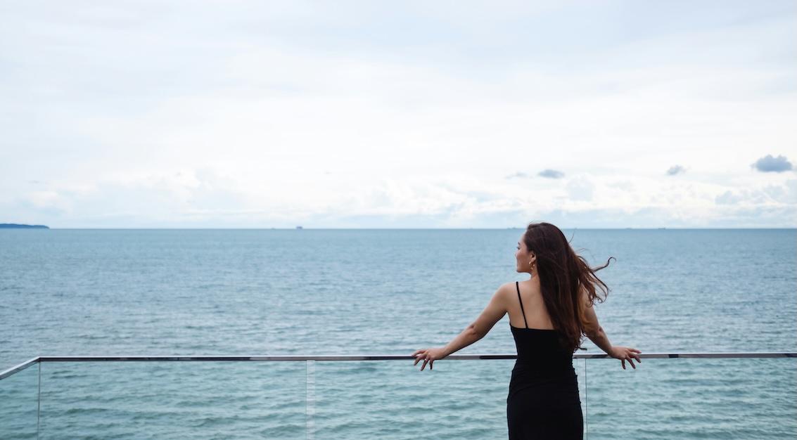 woman on cruise ship