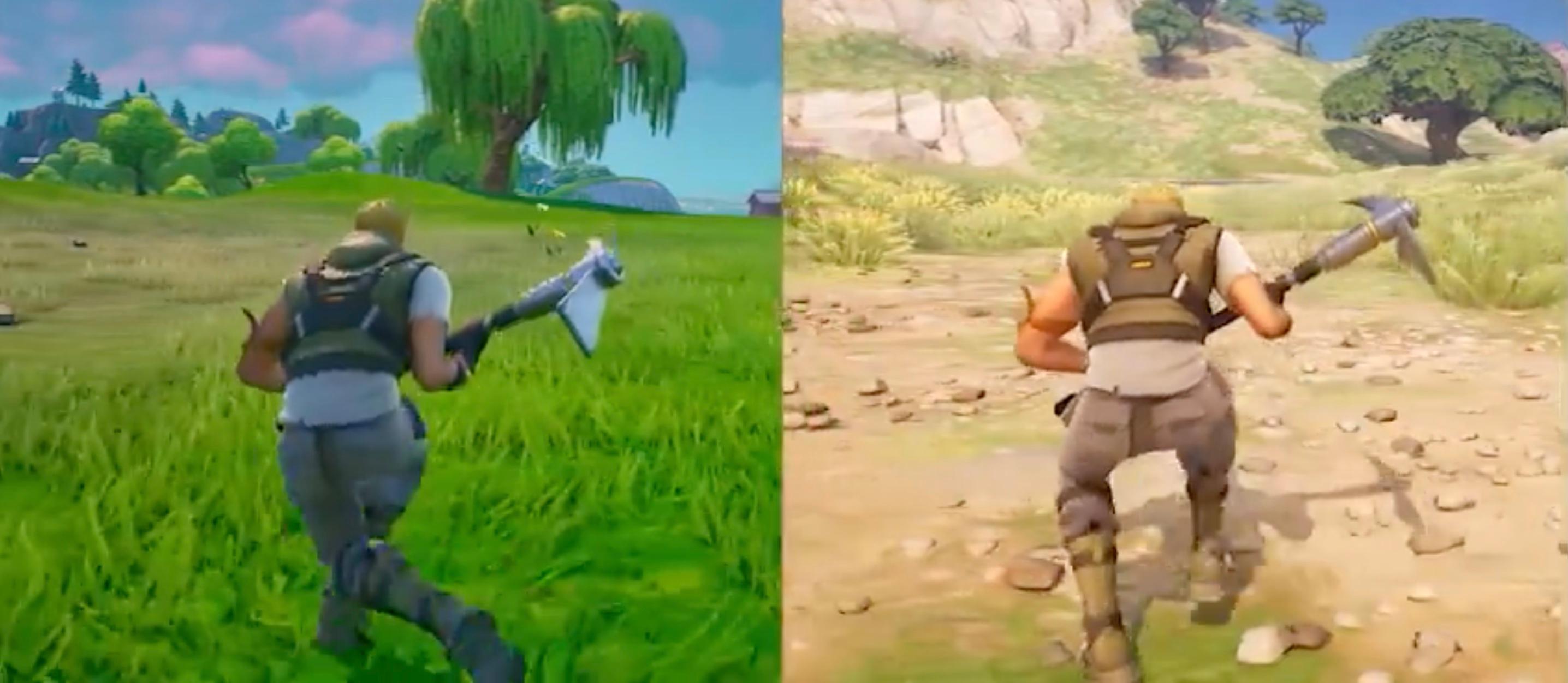 'Fortnite' movement side by side