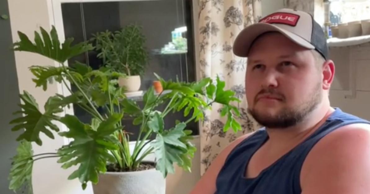 Husband reacts to home decor quiz question in @olivebranchcottage's TikTok. 