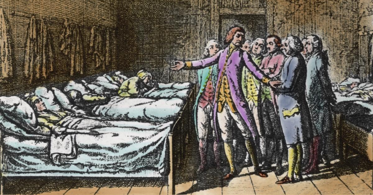 An illustration of an 18th century hospital