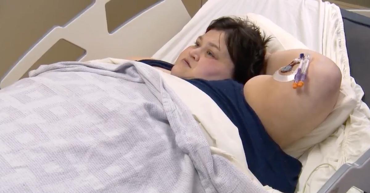 Margaret in 'My 600-lb Life' in a hospital bed.