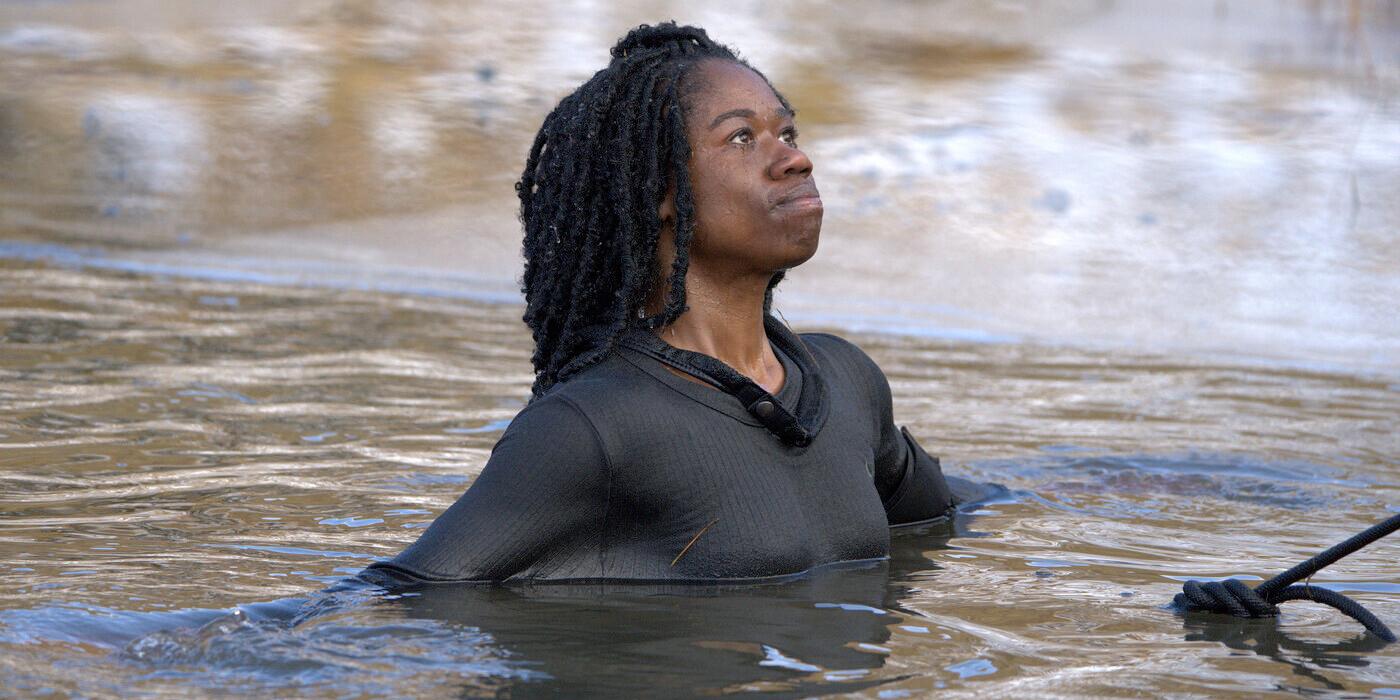 Erin Jackson in the water on 'Special Forces: World's Toughest Test'